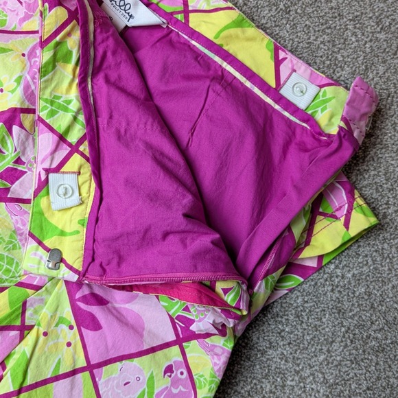 Lilly Pulitzer Skort Pleated Floral Print Colorful Parrot Summer Women's‎ 10 - Picture 7 of 7